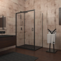 Душевой угол раздвижной прямоугольный RV040B-11090-01-C1 1100х900х1850 Цвет профиля Хром Стекло Прозрачное Veconi