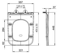 Сиденье дюропластовое с быстросъёмными петлями, механизмом Soft Close ARDENTE-R BB2312SC BELBAGNO