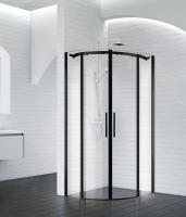 Душевой уголок радиальный 1000x1000 ACQUA-R-2-100-C-NERO BELBAGNO