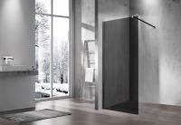 Душевые перегородки Walk-In    VSW-1H120CGB 1200х2000 цвет черный стекло тонированное Vincea