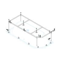 Металлический каркас для акриловой ванны  METAURO CORNER-MF Cezares