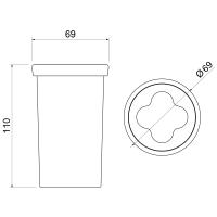 Стакан настольный для зубных щеток Timo Saona 13233/17 золото матовое