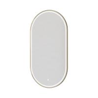 Зеркало овальное , мет. рама, подсв., сенсор, антизапотевание, 60*110 Gold/ Золото 568-G Boheme