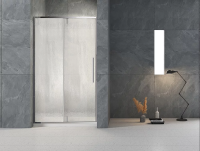 Душевая дверь распашная VN34R-110-06-C7 1100x1950 Цвет профиля Хром Стекло Дождь Veconi