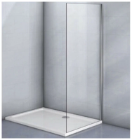 Фиксированная боковая панель без верхнего и нижнего профиля E-SP-G-120-01-C9 1200x1955 Цвет профиля Золото брашинг Стекло  Прозрачное Veconi