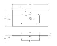 Керамическая раковина TIFFANY 101x46x19 Bianco
 50200 CEZARES