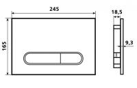 Клавиша для инсталляции ESBANO OVL-17SC глянцевый хром