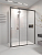 Душевой угол раздвижной 1300х1000x2000 цвет профиля Графит брашинг стекло прозрачное PR3/R-SP-130100-01-GR-C4 Premium Veconi